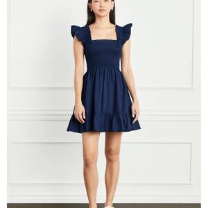 Hill House Elizabeth Cotton Navy Nap Dress XS